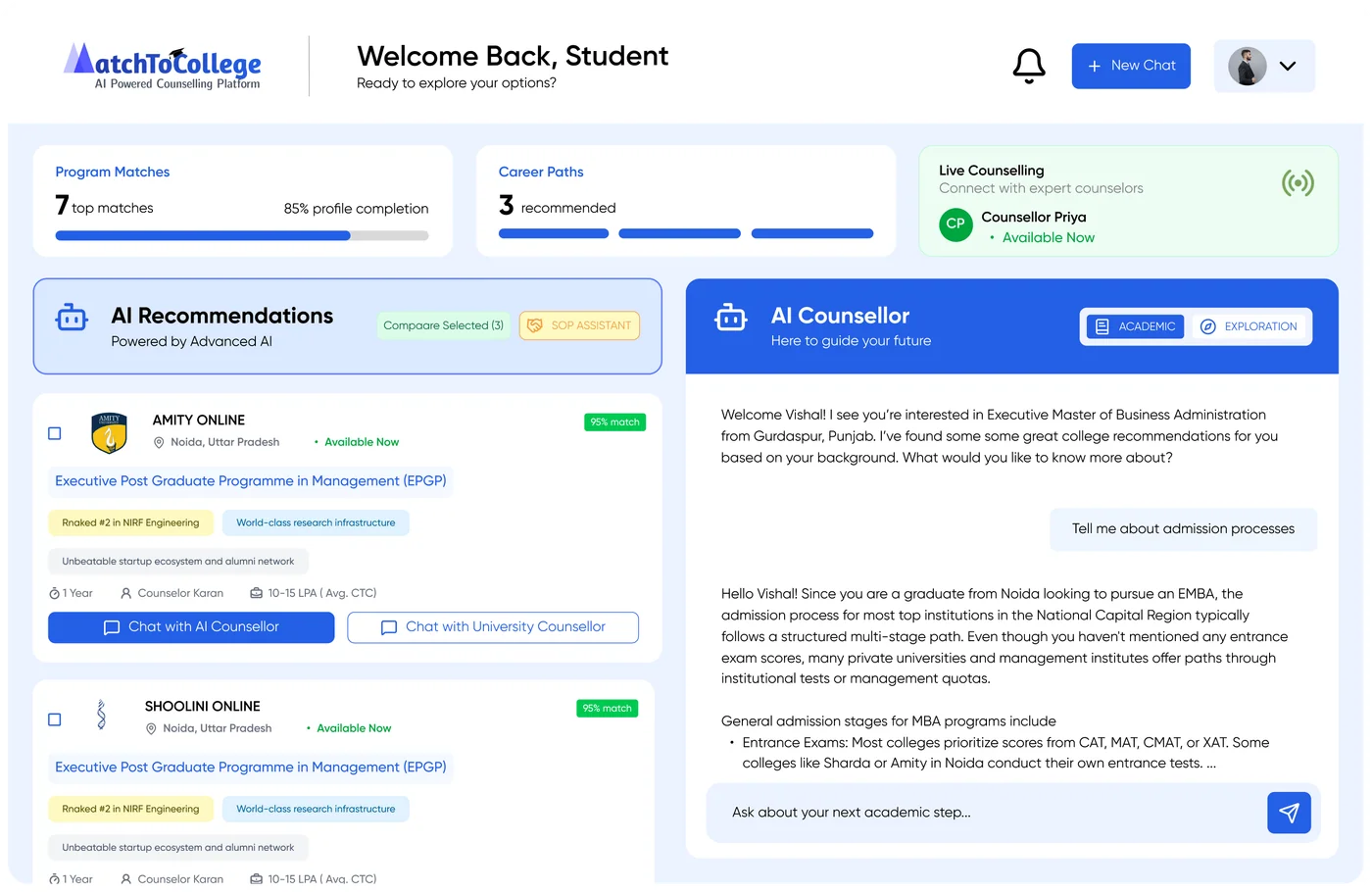 User Dashboard